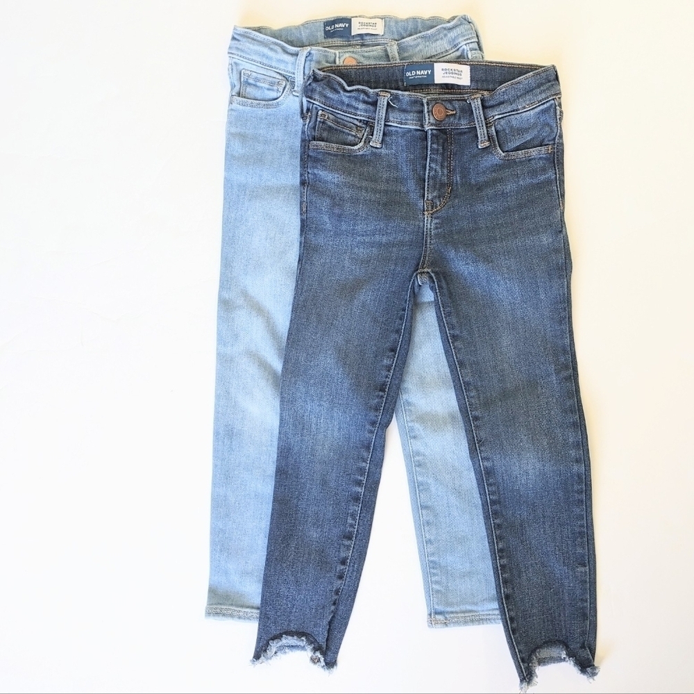 Girls Old Navy 360° Stretch Rockstar Jeans Bundle - Picture 1 of 11